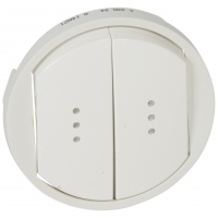 Enjoliveur - Double Commande lumineuse - Legrand C�liane - Blanc