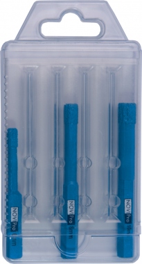 Jeu de 3 Forets Diamant - 6 / 8 / 10 mm - Novipro 9633009