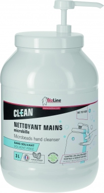 Nettoyant mains - Microbilles - Sans solvant - Avec pompe - 3 litres - Bizline 751022