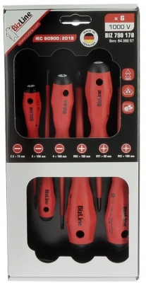 Kit de 6 tournevis - Isol�s - VDE - Bizline 790170