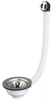 Bonde �vier - Avec trop plein - 1 cuve - Diam�tre 90 mm - A panier - Altech 7043840