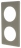 Plaque Legrand C�liane 2 postes Gr�s