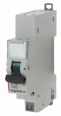 Disjoncteur 16A 4.5kA courbe D phase neutre Legrand DNX3 auto