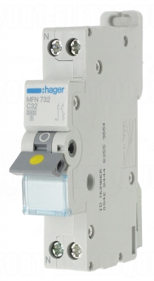 Protection électrique Disjoncteur Disjoncteur Hager 32A Courbe C - Phase Neutre 3KA (sans Vis) Pour Installation électrique Sécurisée Disjoncteur 10a