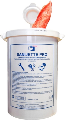 Lingette nettoyante - Firchim SANIJETTE PRO - Mains et surface - Boite de 90 - Firchim B22