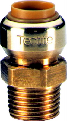 Manchon instantan� - Tube Cuivre - Femelle 12 mm / M�le � visser 15 x 21 mm - Comap Tectite