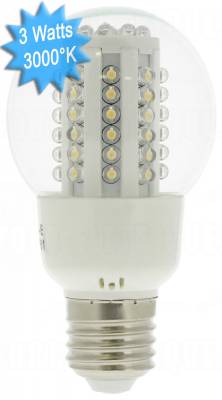 Ampoule  LED Vision-EL E27 Bulb 3W 3000K 230 Volts