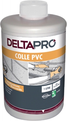 Colle PVC - Adduction coulement raccord et canalisation PVC - 1 litre avec pinceau - Deltapro 30601726