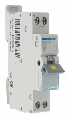 Disjoncteur 32A 3kA courbe C phase neutre Hager � vis