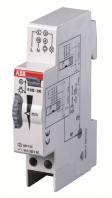 Minuterie escalier - E232 - 230VAC - 15 s � 7 minutes - 1 contact - 1VA - ABB T954824
