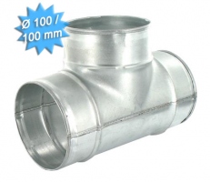 T� � 90 en galva diam�tre 100/100/100 mm