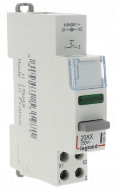 Interrupteur � Poussoir avec voyant - 110 / 400 Volts - Vert - Legrand CX�