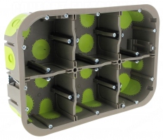Boite cloison s�che 2 x 6 modules profondeur 50 mm Bizline R Box