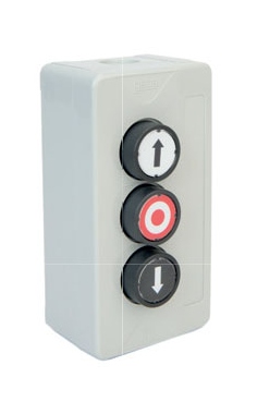 Bouton poussoir - Mont�e / Descente / Arret - IP65 - Geba KDT3VV2