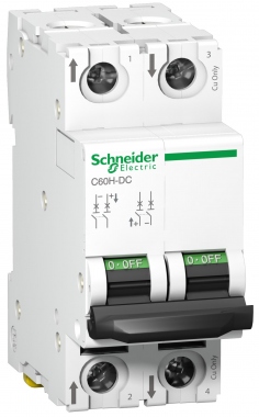 Disjoncteur - Schneider C60H-DC - 2 P�les - 32 Amp�res - Courbe C - A9N61535