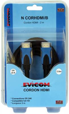 Cordon HDMI mle/mle de 2 mtres