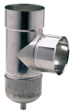 T� inox � purge - Diam�tre 125 / 131 mm - 886125 - Ten 886125