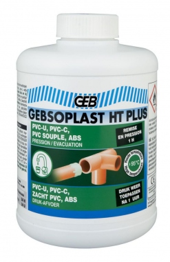 Colle pour PVC - GEBSOPLAST HT PLUS  - Pot de 250ml - Avec pinceau - GEB 504855