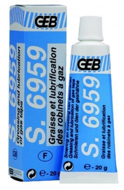 Graisse S6959 pour robinetterie Gaz - Etui-Tube 20 g - Geb
