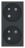 Prise de courant - 2 x 2P+T - 45D - Bornes auto - Anthracite - Schneider electric NU306954