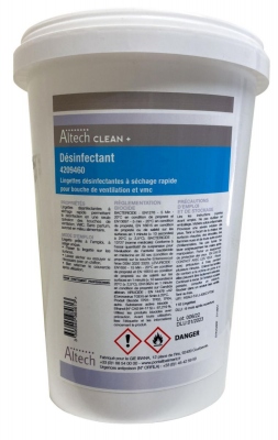 Lingettes d�sinfectantes - Sans parfum - S�chage rapide - Altech 4209460