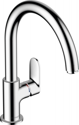 Mitigeur �vier - 210 VERNIS BLEND - M35 - Rond - Bec orientable - Chrom� - Hansgrohe 71870000