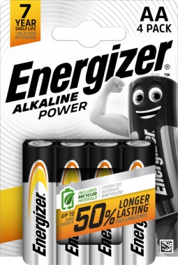 Pile alcaline Energizer Power - LR6 - 1.5 Volts - Blister de 4 piles - Energizer 246599