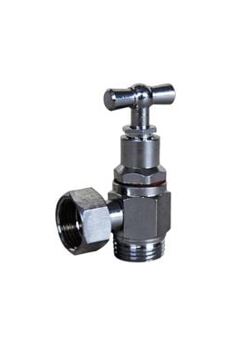 Robinet arr�t - Pour WC - Equerre - Diam�tre 12 x 17 - Laiton chrom� - Altech 4071050