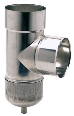 T� inox � purge - Diam�tre 155 / 161 mm - Ten 886155