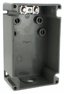 Boitier plastique Hypra pour prise inclin�e 2P+T - 3P+T et 3P+N+T 32 Amp�res