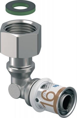 Coude � sertir - Ecrou libre - S-Press PLUS - 16 mm vers 1/2 - Uponor 1070612