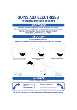 Pancarte en pvc soins aux �lectris�s 350x500mm