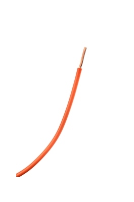 Fil Souple - H05-VK - 1 x 0.75 mm - Orange - Couronne de 100 Mtres