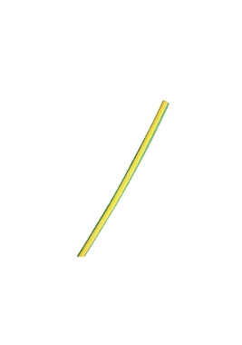 Gaine thermor�tractable verte et jaune de 24 � 8 mm