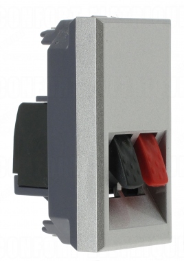 Prise haut-parleur - 1 module - Bticino Axolute Aluminium
