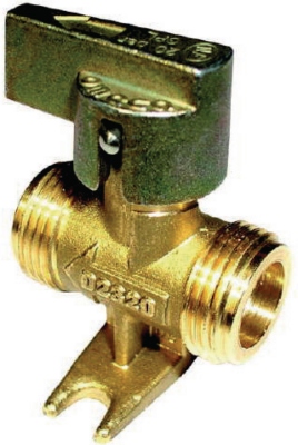 Robinet gaz - Butane / propane - 1/4 de tour - M�le 20 x 150 mm - Banides B147503