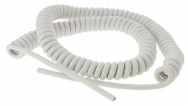 Cable spiral 3G1 mm longueur 3 mtres Blanc