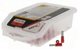 Cosses 2.8 x 0.5 mm femelle rouge - Boite de 100