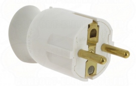 Fiche male 16A 2P+T en plastique avec orientation du cable � 360
