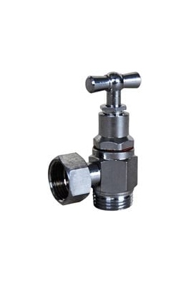 Robinet arr�t - Pour WC - Equerre - Diam�tre 12 x 17 - Laiton chrom� - Altech 4071050