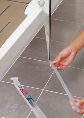 Joint bas - Porte de douche tubulaire �tui tube baguette 1 m�tre - 5 � 8 mm - Geb 512370