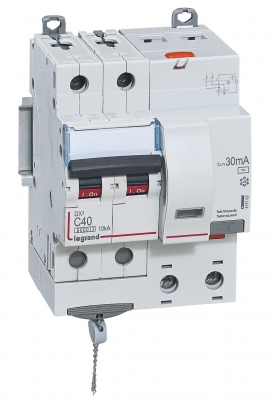 Disjoncteur diff�rentiel Legrand DX3 40A courbe C 30mA 2 Poles type AC - Vis / Vis - 6ka