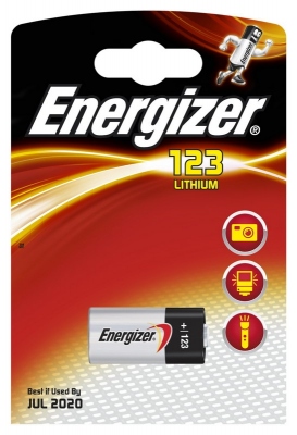 Pile alcaline Mini - Energizer - 123 - 3 Volts - Blister de 1