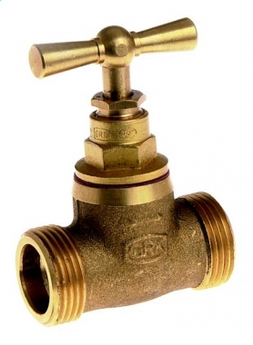 Robinet d'arr�t - Double m�le - Sans purge - Nu - 20 x 27 - GRK 102-8G