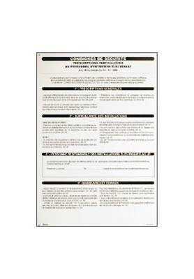 Pancarte en pvc consigne de s�curit� 350x500mm