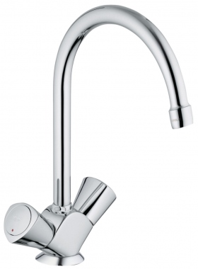 Mitigeur �vier - COSTA L - Poign�es m�tal � isolation thermique - Bec haut mobile - Chrom� - Grohe 31829001