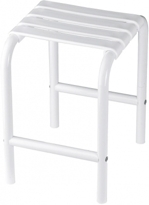 Tabouret de s�curit� - Avec 4 pieds - 485 x 340 mm - En �poxy blanc - Pellet 047650