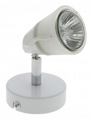 Spot orientable saillie 230V halogne 50W GU10 Aric Diam 01 blanc