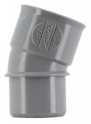 Coude PVC - M�le / Femelle - 20� - Diam�tre 32 mm - Nicoll UCF2