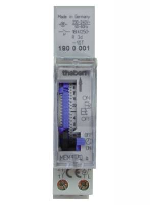 Horloge hebdomadaire 1 contact NO Theben MEM 190 A